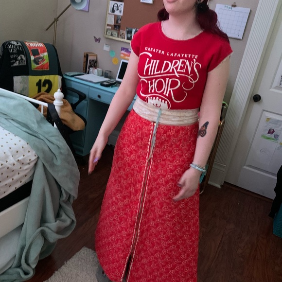 Vintage Evelyn Pearson long quilted skirt size 10 - Picture 7 of 7